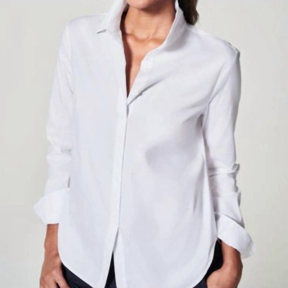 SPANX Tops - Spanx Stretch Poplin Pullover Classic White 2X